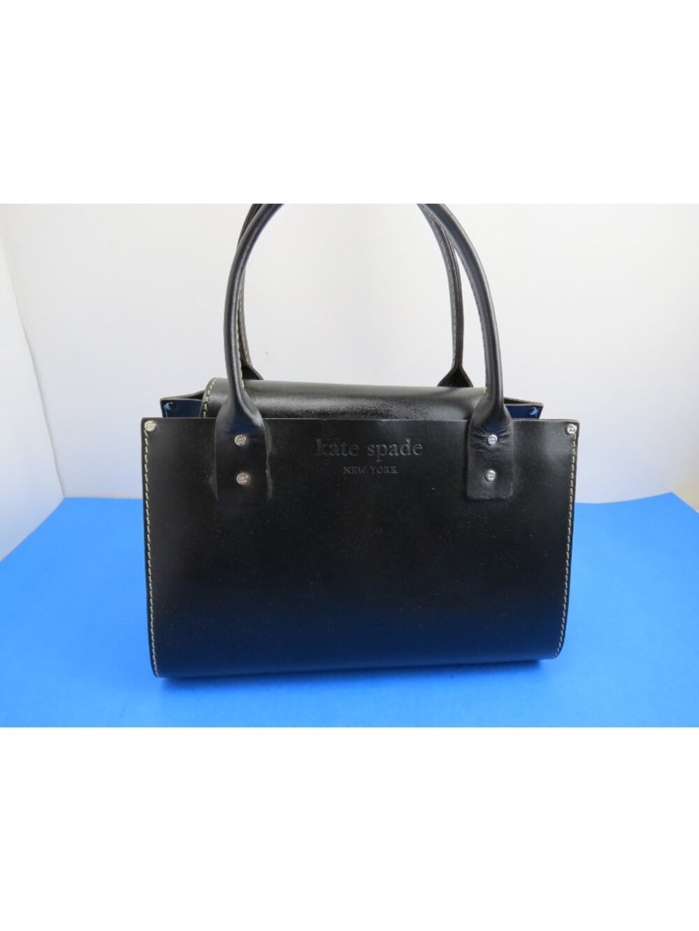 Kate Spade Black Purse Leather Handbag Inner Flap Closure